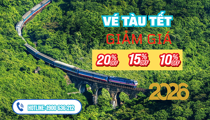 Vé Tàu Tết 2026 có được giảm giá không?