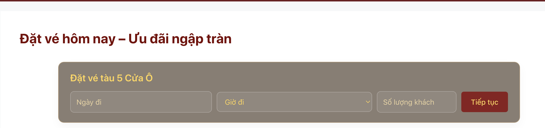 đặt vé tàu Hà Nội 5 Cửa Ô trực tuyến